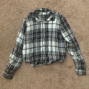 wild fable cropped flannel
